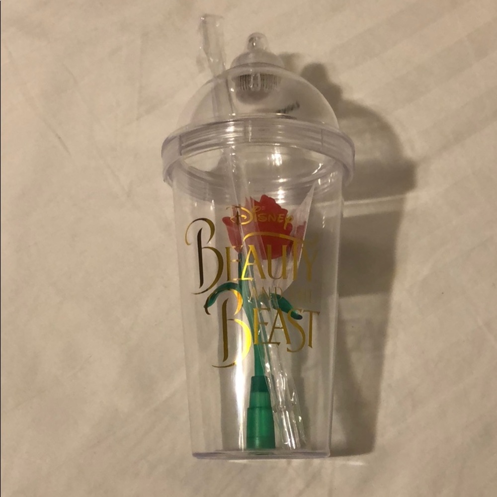 Disney Beauty & the Beast tumbler with straw